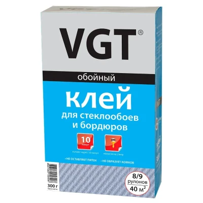 Клей для стеклообоев и бордюров сухой 0,3 кг VGT 