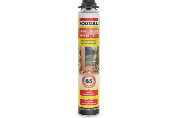 Пена монтажная профессиональная Окна-Двери 65 820мл Soudal